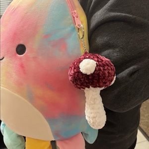 Crochet Mushroom Keychain